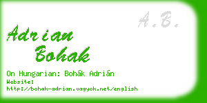 adrian bohak business card